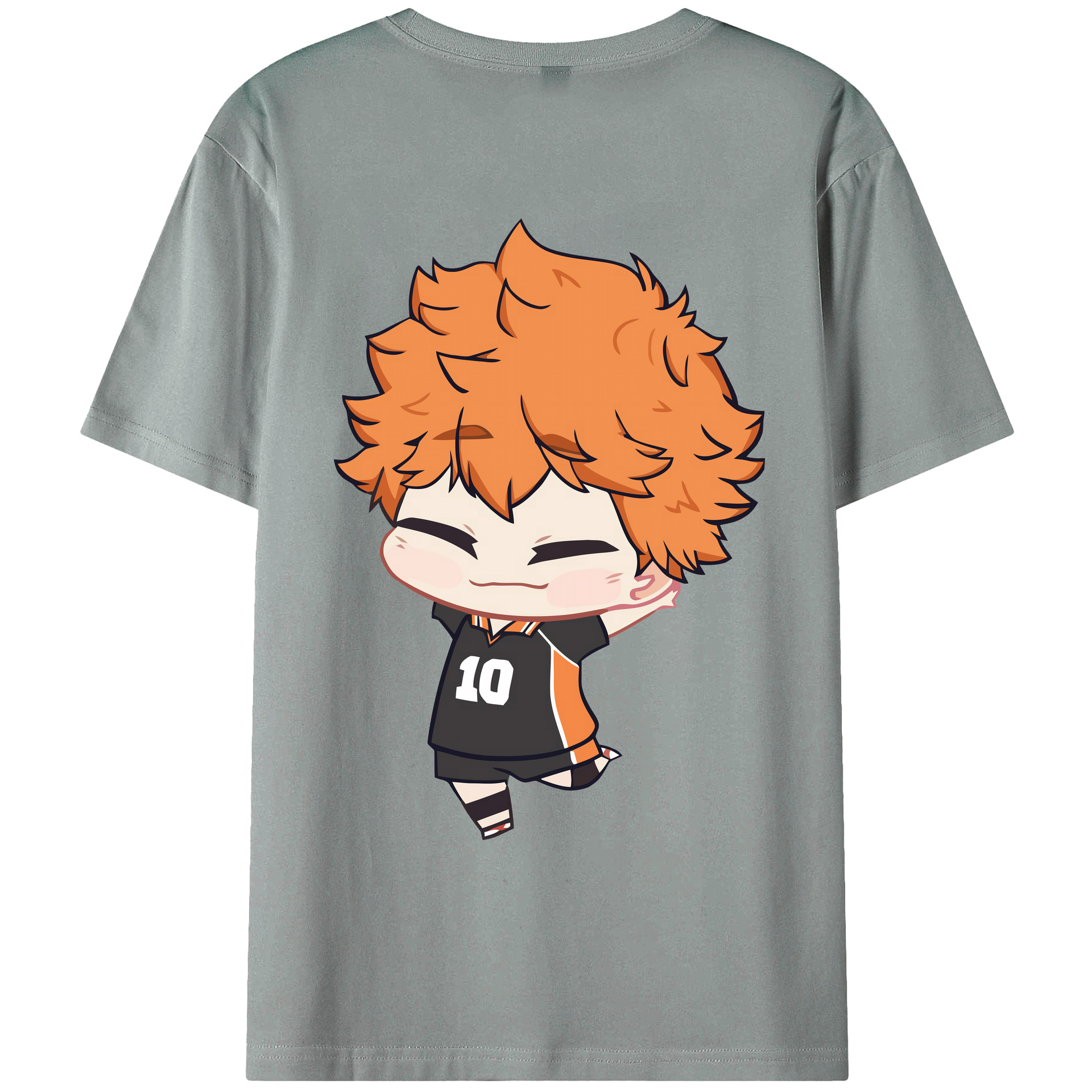 （画像用） ハイキュー!! Haikyu!! 綿100％ メンズ半袖Tシャツ（バックプリント） 通気性